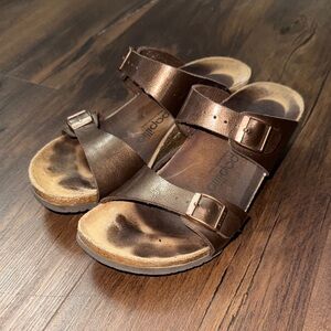 Brown Papillio Birkenstock Wedge Sandals